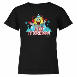 Monster Digital SpongeBob Let It Snow Kids Short Sleeve T-Shirt Clothing