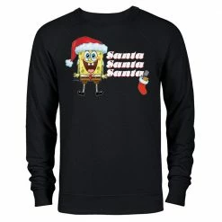 Dtg2go Clothing SpongeBob Santa Crewneck Sweatshirt