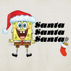 Dtg2go Clothing SpongeBob Santa Crewneck Sweatshirt