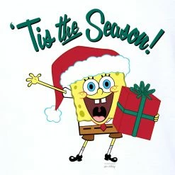 Dtg2go Clothing SpongeBob 'Tis The Season 3/4 Sleeve Baseball T-Shirt