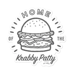 Printful The Krusty Krab Home Of The Krabby Patty Die Cut Sticker Stickers
