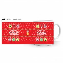 Monetyze-casetry Drinkware SpongeBob SquarePants Krabby Christmas Ugly Holiday White Mug