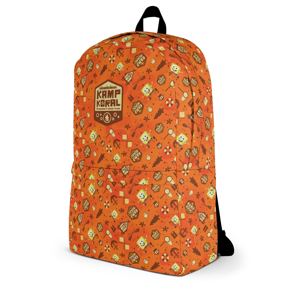 Printful Accessories SpongeBob SquarePants Kamp Koral Premium Backpack 3 Printful Accessories SpongeBob SquarePants Kamp Koral Premium Backpack