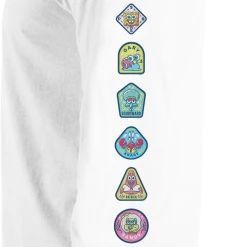 Printful SpongeBob Kamp Koral Patches Adult Long Sleeve T-Shirt Clothing
