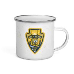 Printful SpongeBob SquarePants Kamp Koral Enamel Camping Mug