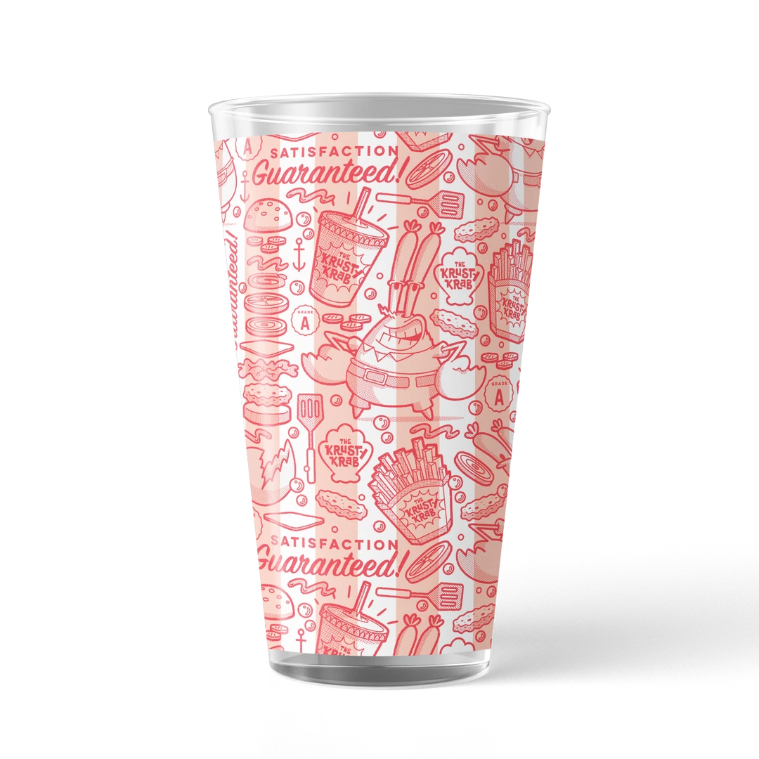 Photomugs The Krusty Krab Satisfaction Guaranteed 17 Oz Drinking Glass 2 Photomugs The Krusty Krab Satisfaction Guaranteed 17 Oz Drinking Glass