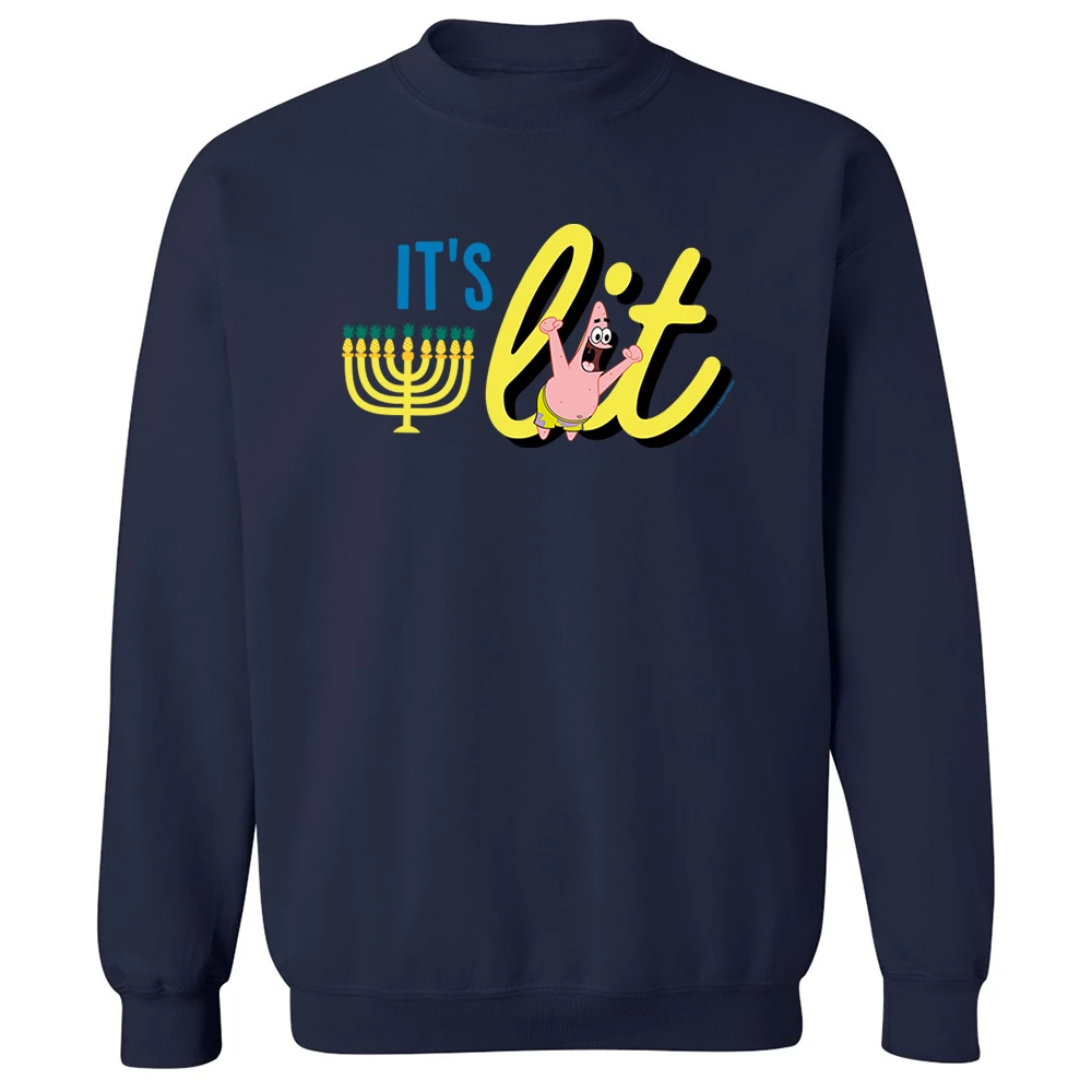 Dtg2go SpongeBob SquarePants It's Lit Fleece Crewneck Sweatshirt 1 Dtg2go SpongeBob SquarePants It's Lit Fleece Crewneck Sweatshirt