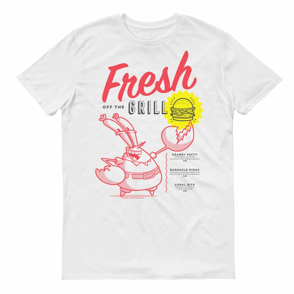 Monster Digital The Krusty Krab Mr. Krabs Fresh Off The Grill Adult Short Sleeve T-Shirt Clothing 1 Monster Digital The Krusty Krab Mr. Krabs Fresh Off The Grill Adult Short Sleeve T-Shirt Clothing