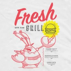 Monster Digital The Krusty Krab Mr. Krabs Fresh Off The Grill Adult Short Sleeve T-Shirt Clothing