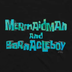 Monster Digital SpongeBob SquarePants Mermaidman And Barnacleboy 3D Adult Short Sleeve T-Shirt