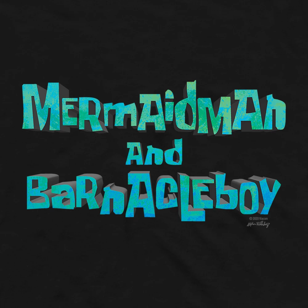 Monster Digital SpongeBob SquarePants Mermaidman And Barnacleboy 3D Adult Short Sleeve T-Shirt 2 Monster Digital SpongeBob SquarePants Mermaidman And Barnacleboy 3D Adult Short Sleeve T-Shirt