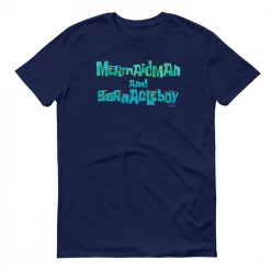 Monster Digital SpongeBob SquarePants Mermaidman And Barnacleboy 3D Adult Short Sleeve T-Shirt 5 Monster Digital SpongeBob SquarePants Mermaidman And Barnacleboy 3D Adult Short Sleeve T-Shirt