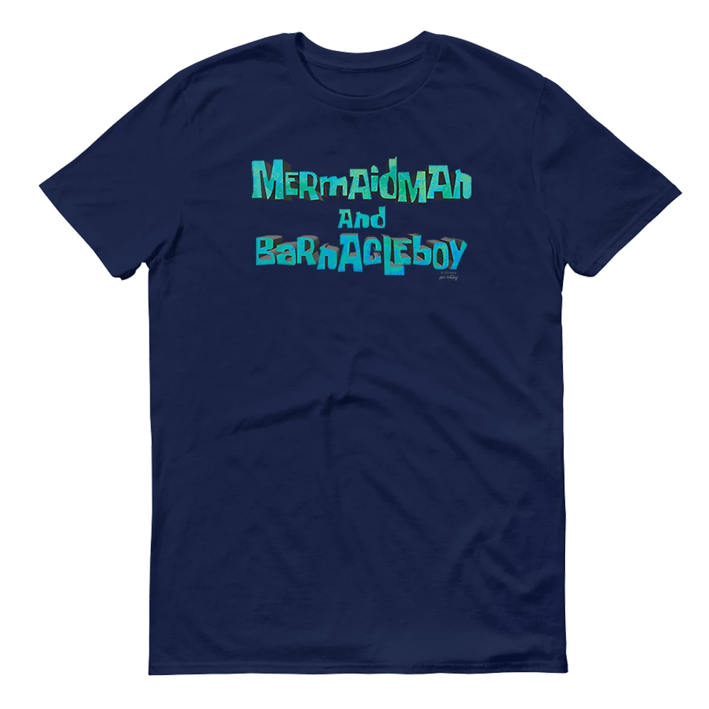 Monster Digital SpongeBob SquarePants Mermaidman And Barnacleboy 3D Adult Short Sleeve T-Shirt 3 Monster Digital SpongeBob SquarePants Mermaidman And Barnacleboy 3D Adult Short Sleeve T-Shirt