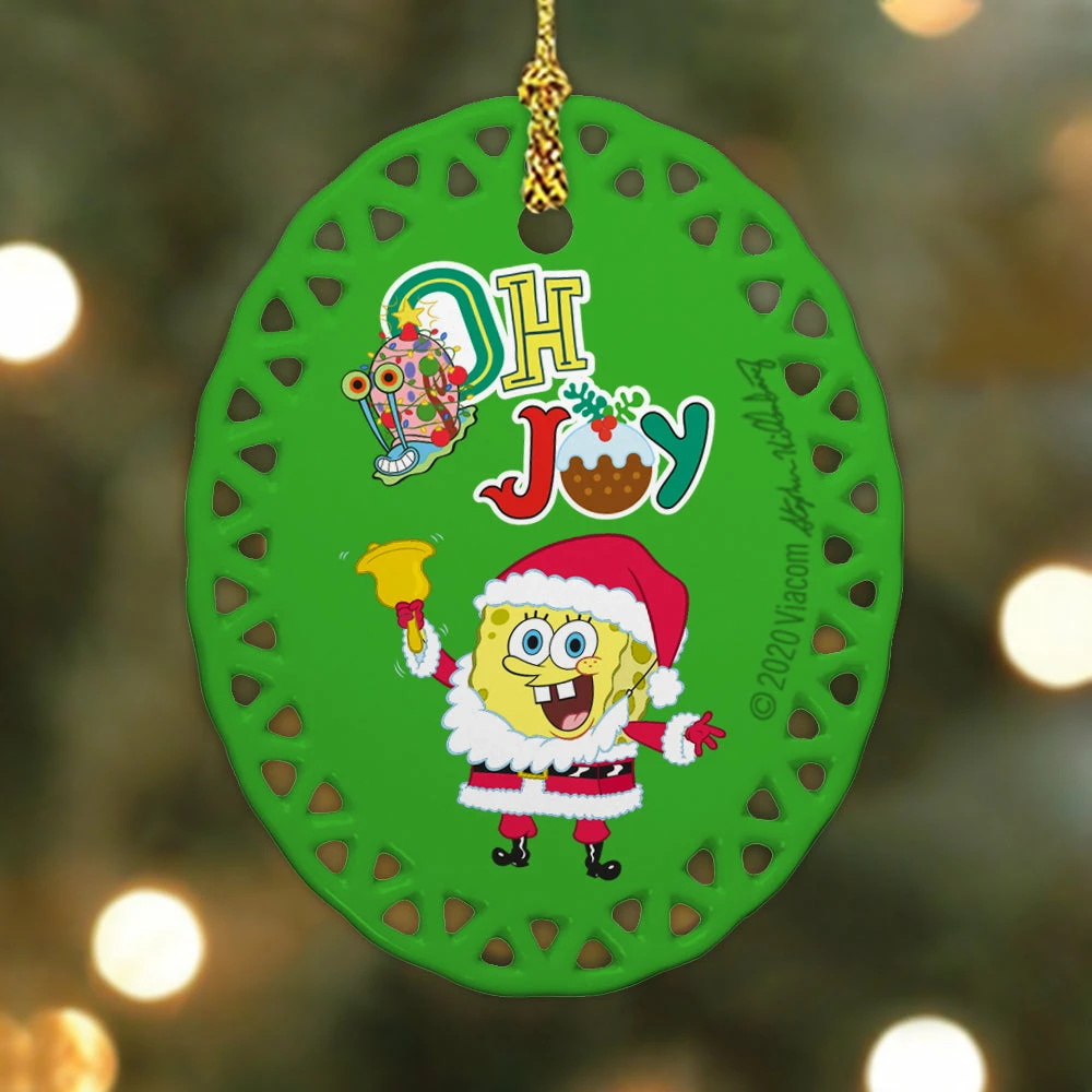 Photomugs SpongeBob SquarePants Oh Joy Oval Doily Ornament Home & Office 1 Photomugs SpongeBob SquarePants Oh Joy Oval Doily Ornament Home & Office