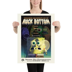 Circlegraphics SpongeBob SquarePants Rock Bottom Premium Satin Poster
