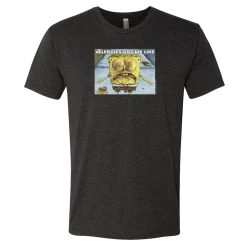 Monster Digital SpongeBob Allergies Meme Tri-Blend Short Sleeve T-Shirt Clothing