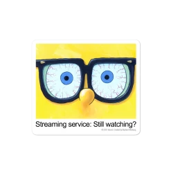 Printful Accessories SpongeBob Still Watching Meme Die Cut Sticker