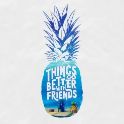 Monster Digital Clothing SpongeBob SquarePants Sponge On The Run Better With Friends Pineapple Silhouette Adult Short Sleeve T-Shirt