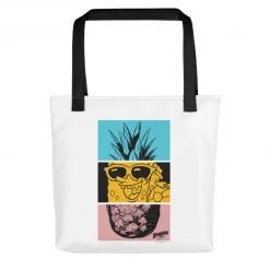 Printful SpongeBob SquarePants Sponge On The Run Feelin’ Fineapple Premium Tote Bag Accessories