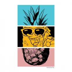 Photomugs SpongeBob SquarePants Sponge On The Run Feelin’ Fineapple 20 Oz Screw Top Water Bottle With Straw Drinkware