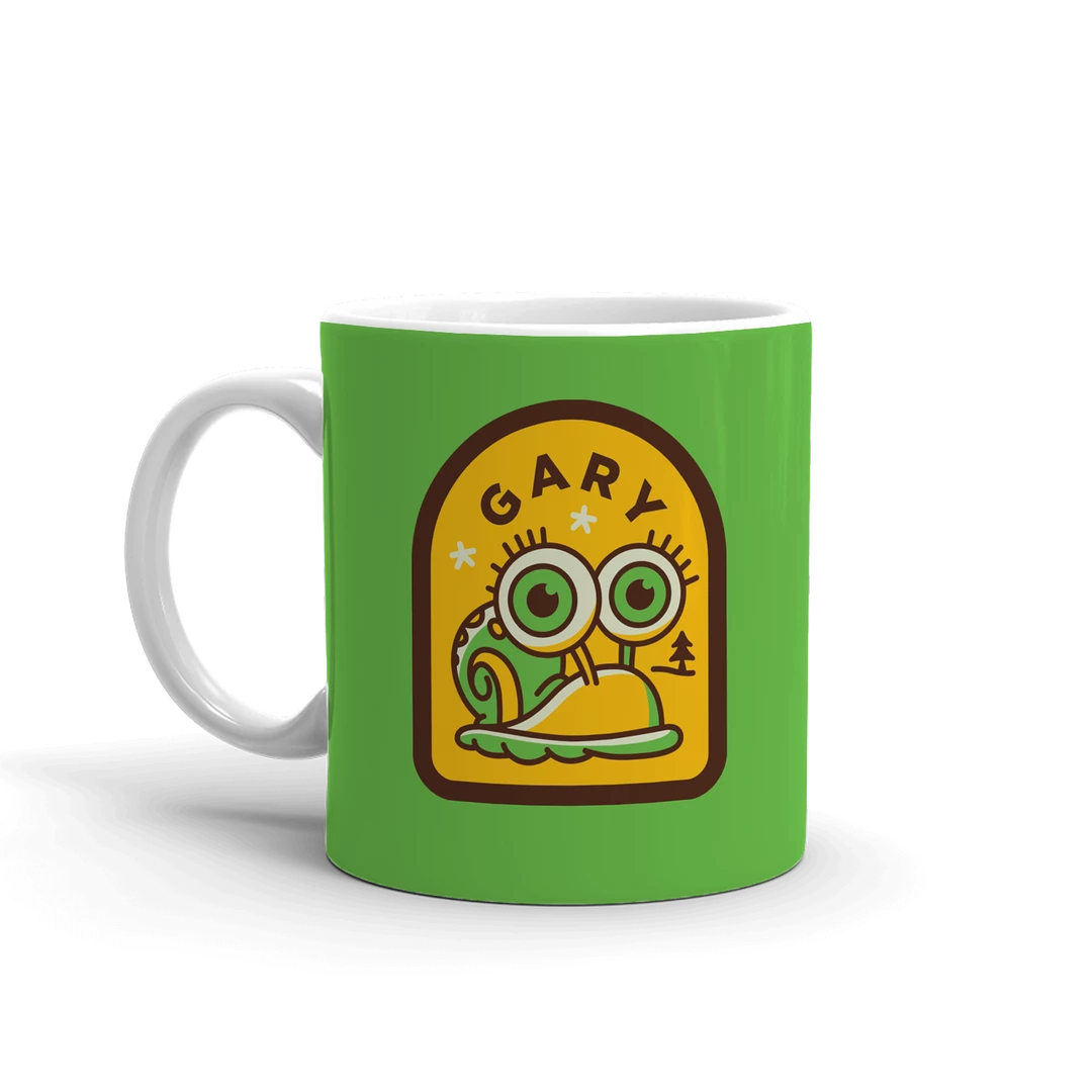 Spoke SpongeBob SquarePants Sponge On The Run Gary Badge White Mug Drinkware 1 Spoke SpongeBob SquarePants Sponge On The Run Gary Badge White Mug Drinkware