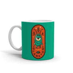 Spoke Drinkware SpongeBob SquarePants Sponge On The Run Plakton Badge White Mug