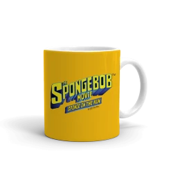 Spoke SpongeBob SquarePants Sponge On The Run Sandy Badge White Mug Drinkware