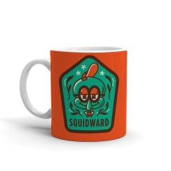 Spoke SpongeBob SquarePants Sponge On The Run Squidward Badge White Mug