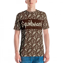 Printful SpongeBob SquarePants Sponge On The Run Tiki Time Squidward Unisex Short Sleeve T-Shirt Clothing