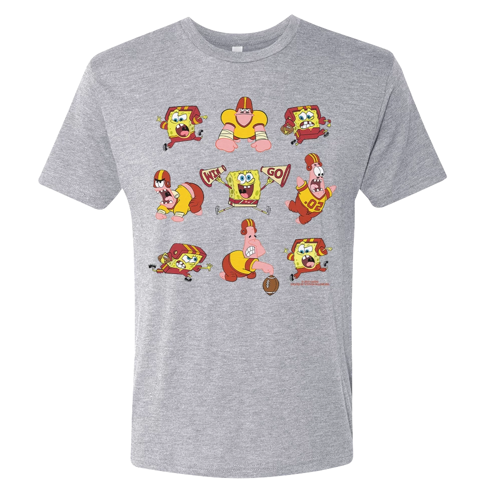 Monster Digital SpongeBob SquarePants SpongeBob And Patrick Football Mash-Up Men's Tri-Blend T-Shirt Clothing 1 Monster Digital SpongeBob SquarePants SpongeBob And Patrick Football Mash-Up Men's Tri-Blend T-Shirt Clothing