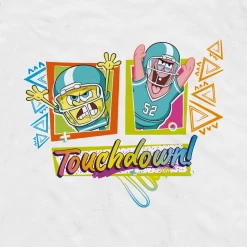 Printful SpongeBob SquarePants And Patrick Touchdown Fleece Crewneck Sweatshirt