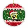 Photomugs SpongeBob SquarePants 'Tis The Season Round Ceramic Ornament