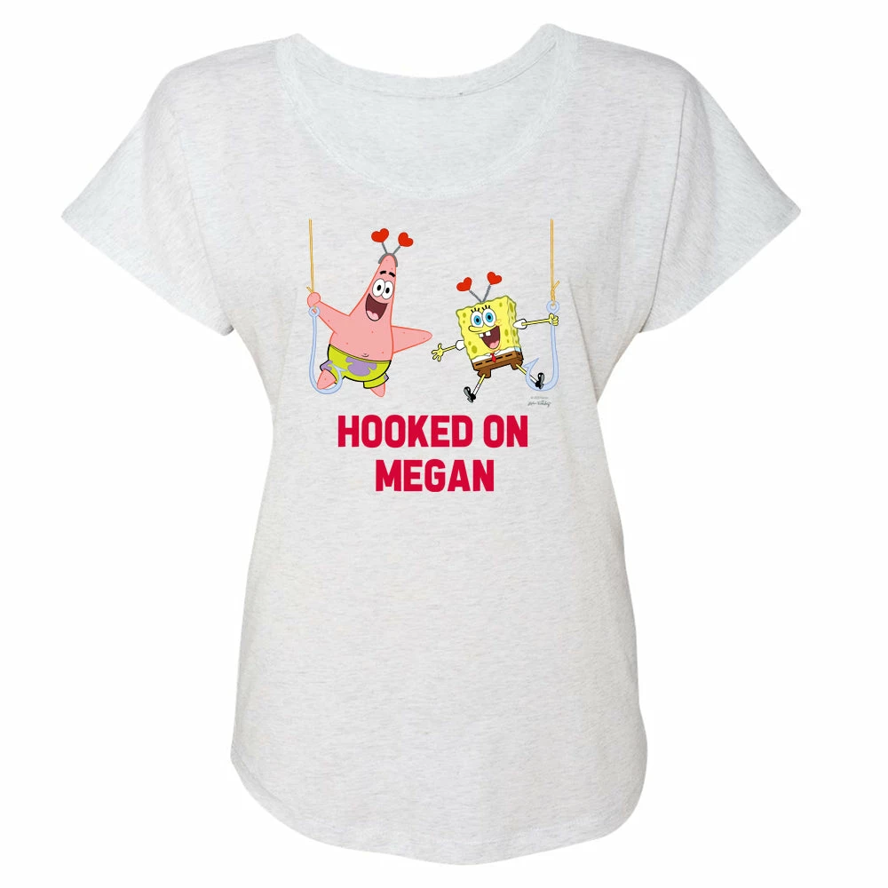 Dtg2go SpongeBob SquarePants Hooked On Personalized Women's Tri-Blend Dolman T-Shirt Clothing 1 Dtg2go SpongeBob SquarePants Hooked On Personalized Women's Tri-Blend Dolman T-Shirt Clothing