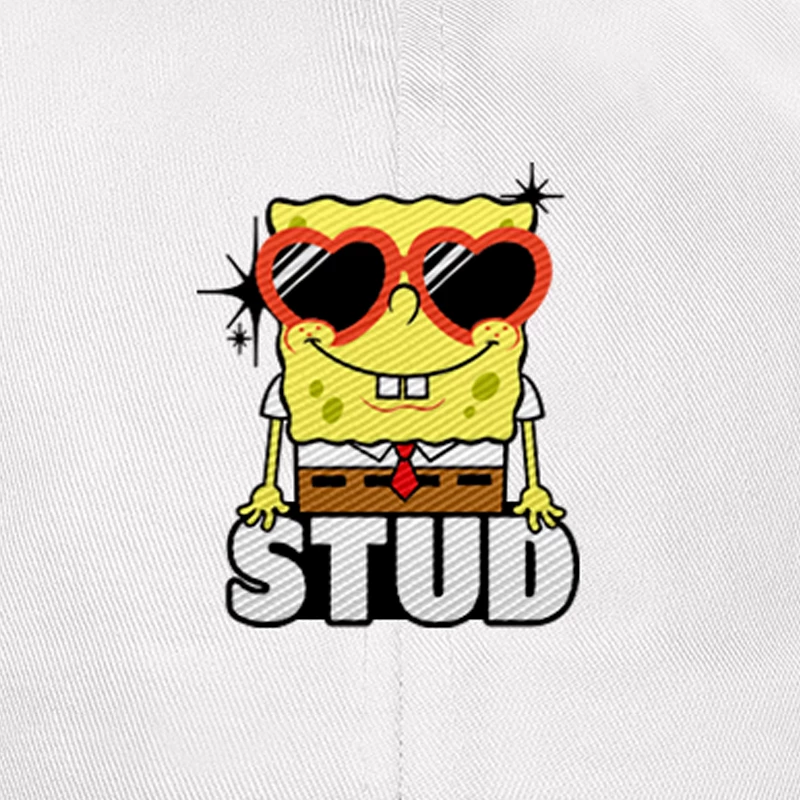 Monetyze-merchmake SpongeBob SquarePants Heart Sunglasses Stud Embroidered Hat Accessories 2 Monetyze-merchmake SpongeBob SquarePants Heart Sunglasses Stud Embroidered Hat Accessories