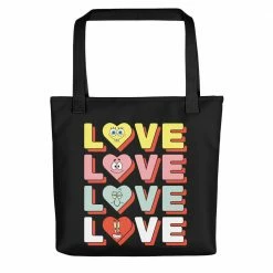 Printful SpongeBob SquarePants Stacked Love Premium Tote Bag Accessories
