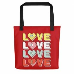 Printful SpongeBob SquarePants Stacked Love Premium Tote Bag Accessories