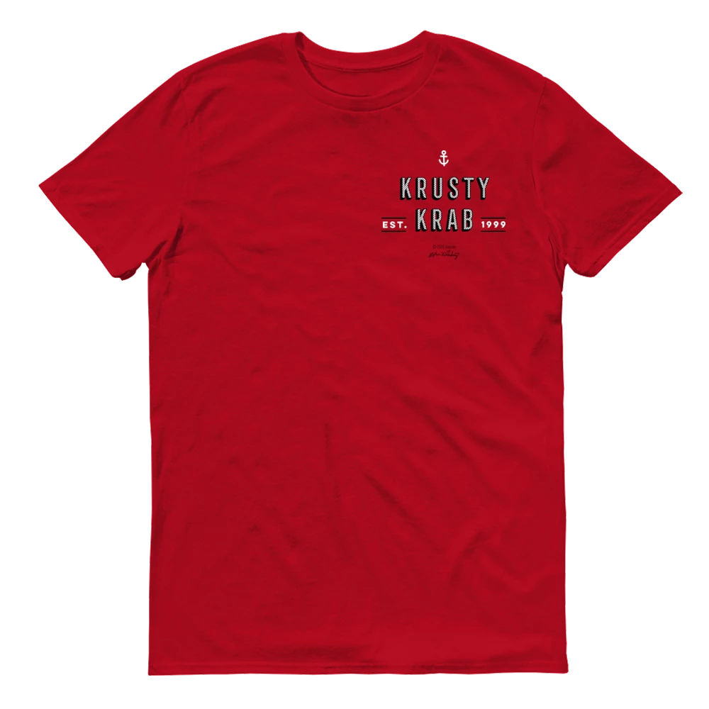 Monster Digital The Krusty Krab Fry Cook Adult Short Sleeve T-Shirt Clothing 1 Monster Digital The Krusty Krab Fry Cook Adult Short Sleeve T-Shirt Clothing