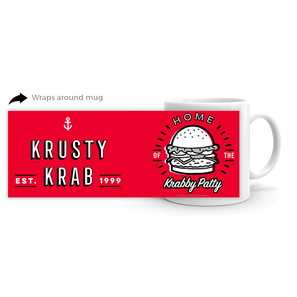 Monetyze-casetry Drinkware SpongeBob SquarePants The Krusty Krab Est. 1999 White Mug White Mug 2 Monetyze-casetry Drinkware SpongeBob SquarePants The Krusty Krab Est. 1999 White Mug White Mug