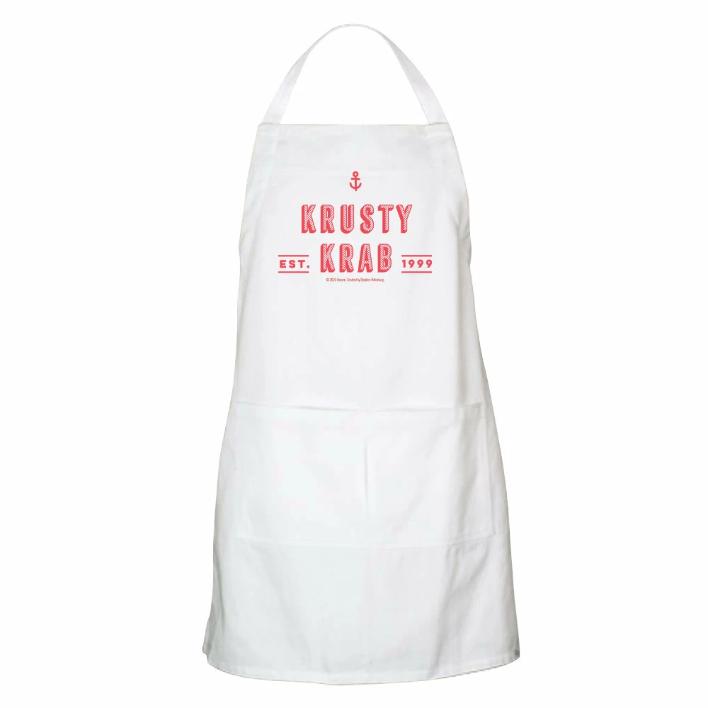 Dtg2go The Krusty Krab Est. 1999 Apron - With Pockets 1 Dtg2go The Krusty Krab Est. 1999 Apron - With Pockets