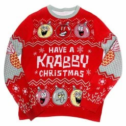 Shiphero-roody SpongeBob Krabby Christmas Ugly Holiday Sweater Clothing 7 Shiphero-roody SpongeBob Krabby Christmas Ugly Holiday Sweater Clothing