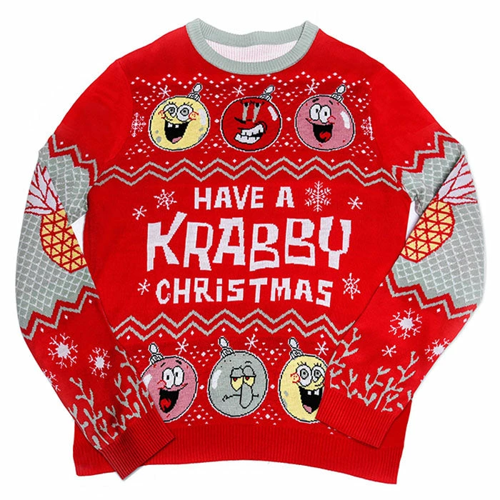 Shiphero-roody SpongeBob Krabby Christmas Ugly Holiday Sweater Clothing 3 Shiphero-roody SpongeBob Krabby Christmas Ugly Holiday Sweater Clothing