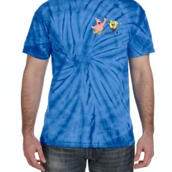 Wild-bobby Clothing SpongeBob SquarePants Do Stuff Together Tie-Dye Short Sleeve T-Shirt