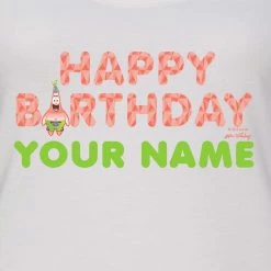Dtg2go Patrick Star Happy Birthday Emoji Personalized Women's Racerback Tank Top Clothing