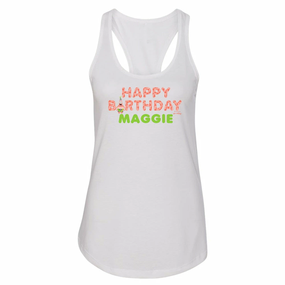 Dtg2go Patrick Star Happy Birthday Emoji Personalized Women's Racerback Tank Top Clothing 1 Dtg2go Patrick Star Happy Birthday Emoji Personalized Women's Racerback Tank Top Clothing