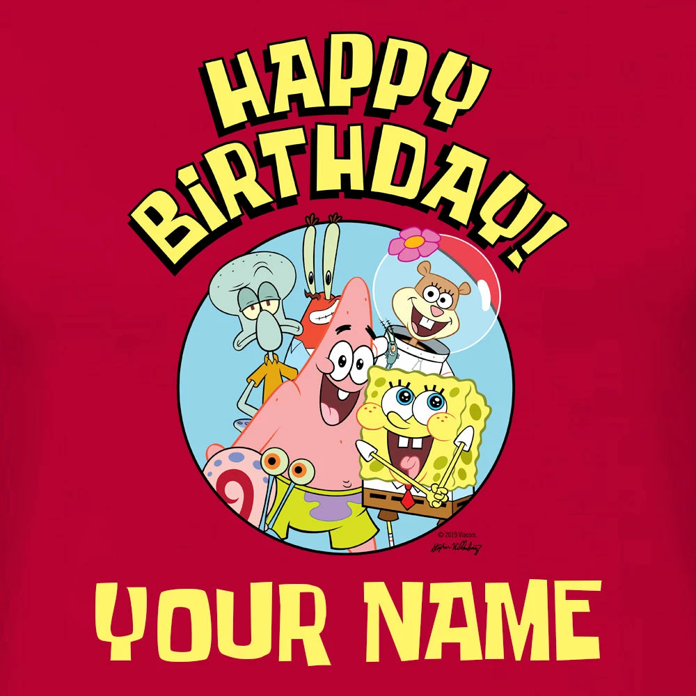 Monster Digital Clothing SpongeBob SquarePants Group Shot Personalized Women's Short Sleeve T-Shirt 2 Monster Digital Clothing SpongeBob SquarePants Group Shot Personalized Women's Short Sleeve T-Shirt