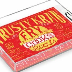 Creatormemories The Krusty Krab Acrylic Tray Home & Office