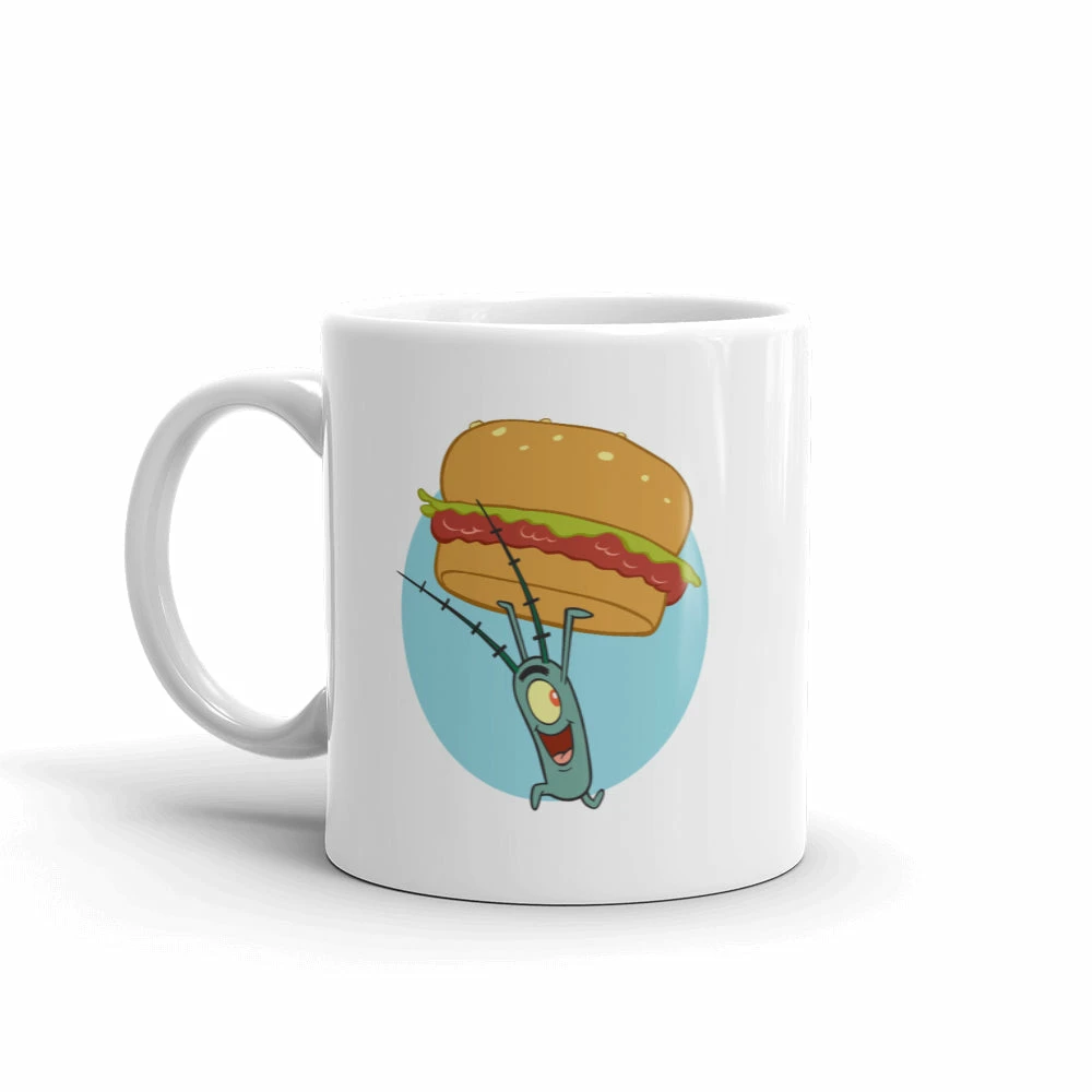 Monetyze-casetry Chum Bucket Run Away Plankton White Mug Drinkware 1 Monetyze-casetry Chum Bucket Run Away Plankton White Mug Drinkware