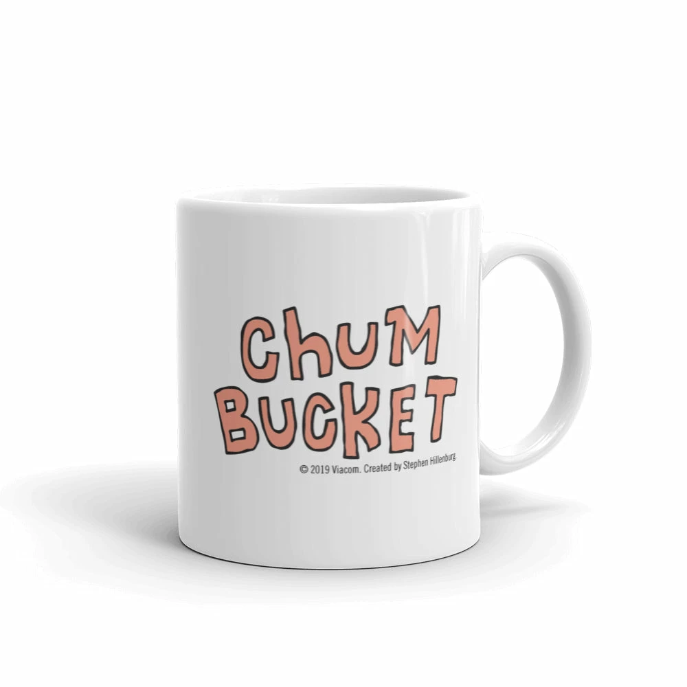 Monetyze-casetry Chum Bucket Run Away Plankton White Mug Drinkware 2 Monetyze-casetry Chum Bucket Run Away Plankton White Mug Drinkware