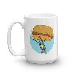 Monetyze-casetry Chum Bucket Run Away Plankton White Mug Drinkware 10 Monetyze-casetry Chum Bucket Run Away Plankton White Mug Drinkware