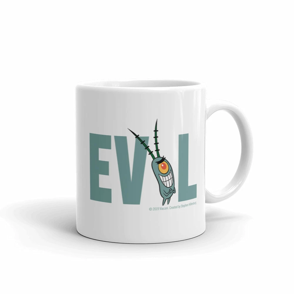 Monetyze-casetry Drinkware Plankton Evil White Mug 2 Monetyze-casetry Drinkware Plankton Evil White Mug